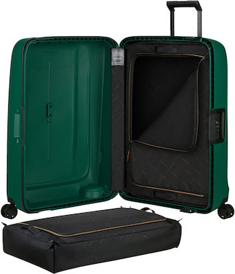 Samsonite Essens Medium Travel Suitcase Hard Green with 4 Wheels Height 69cm.