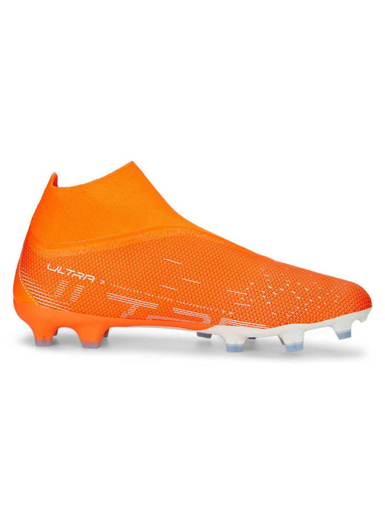 PUMA Ultra Match+ Football Shoes with Cleats Ultra Orange / Puma White / Blue Glimmer