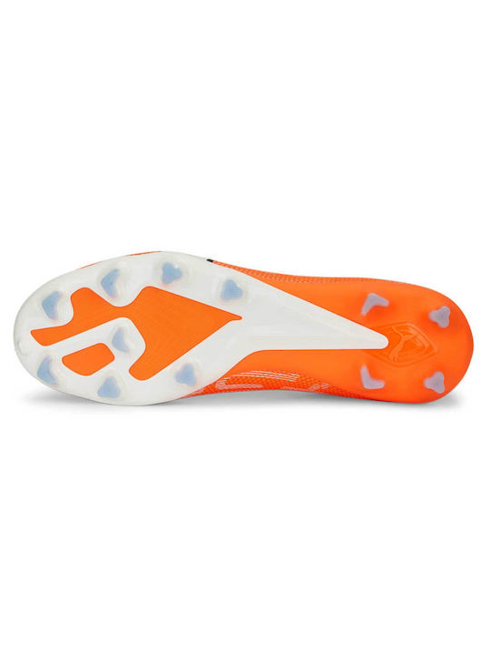 PUMA Ultra Match+ Football Shoes with Cleats Ultra Orange / Puma White / Blue Glimmer