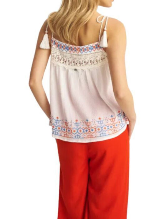 Attrattivo Women's Summer Blouse with Straps Red