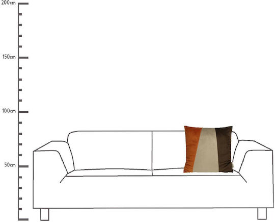 ArteLibre Velvet Multicolour Sofa Cushion 45x45cm