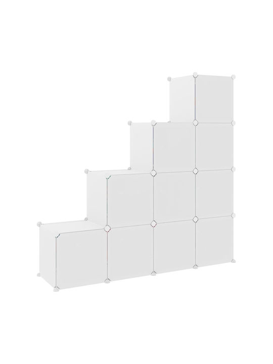 vidaXL Spielzeug Aufbewahrungssystem aus Kunststoff Mehrfarbig 124.5x31.5x123.5cm 1Stück