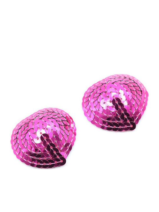 Naughty Toys Sparkling Heart Nipple Covers Ροζ