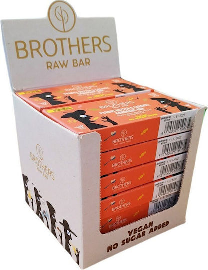 Brothers Healthy Food Bar Raw / Energy with Peanut Butter & Caramel No Added Sugar (12x60gr) 720gr