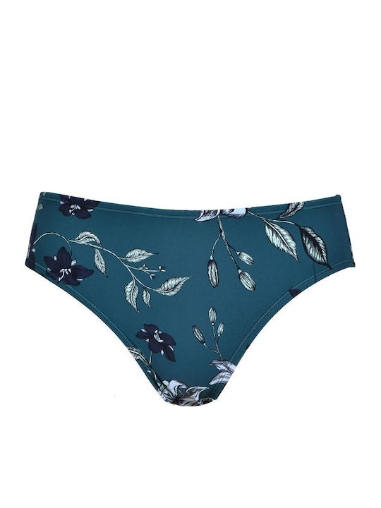 31145 Set Bikini Floral Albastru Marin