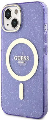 Guess MagSafe Umschlag Rückseite Silikon Glitter Gold (iPhone 14) GUHMP14SHCMCGU