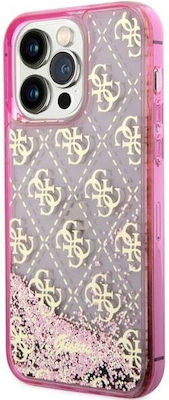 Guess Liquid Glitter Silicone Back Cover Pink (iPhone 14 Pro)