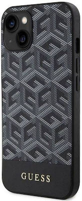 Guess GCube Stripes Silicone Back Cover Black (iPhone 14)