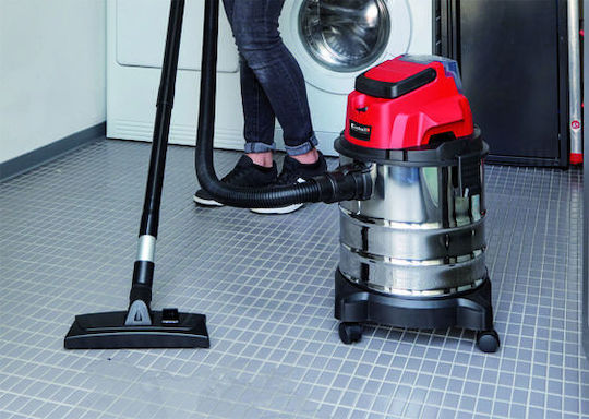 Einhell Tcvc 18/20 Lisolo Rechargeable Vacuum Wet / Dry Without Charger and Battery with Stainless Bin 20lt