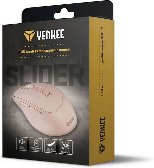 Yenkee Slider Kabellos Maus Rosa