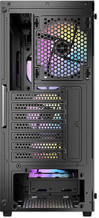 Antec AX61 Gaming Midi Tower Κουτί Υπολογιστή με Πλαϊνό Παράθυρο και RGB Φωτισμό Μαύρο
