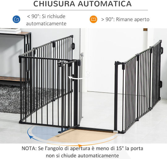 Pawhut Πτύσσομενο Μεταλλικό Πάρκο Σκύλου Μαύρο