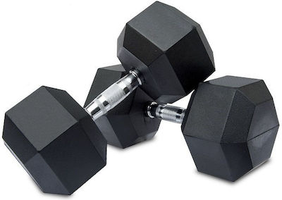 Pegasus Rubber Hexagon Dumbbell 1 x 8kg