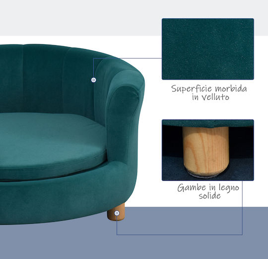 Pawhut Sofa Cat Green 65x64x37cm