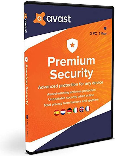Avast! Premium Security for 3 Devices and 1 Year of Use (Electronic License)