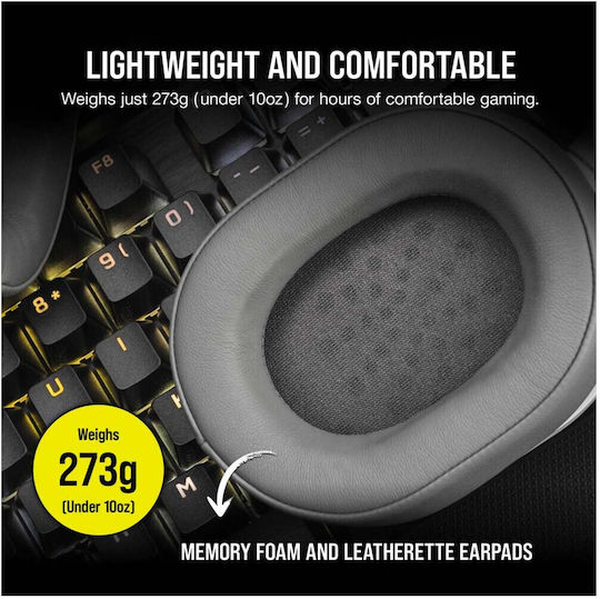 Corsair HS55 Surround Over Ear Gaming Headset with Connection 3.5mm White