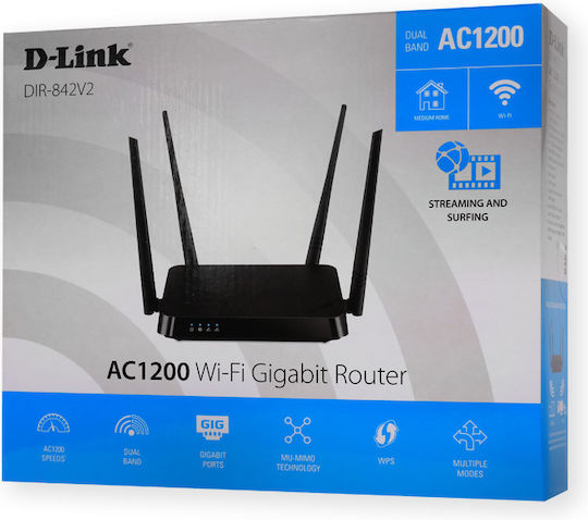 D-Link DIR-842 v2 Ασύρματο Router με 4 Θύρες Gigabit
