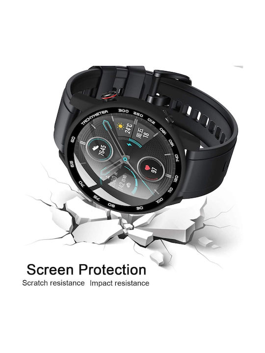 Strado 2in1 Plastic Case with Glass in Black color for Huawei Watch GT 2e