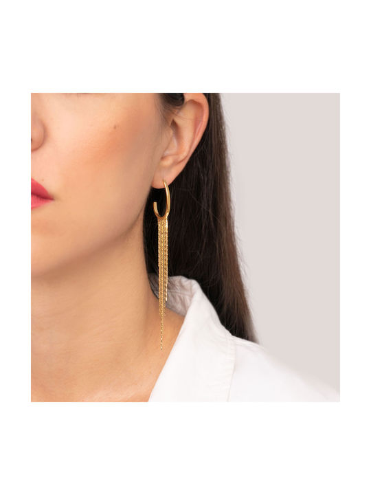 Excite-Fashion Earrings Hoops made of Steel Gold Plated