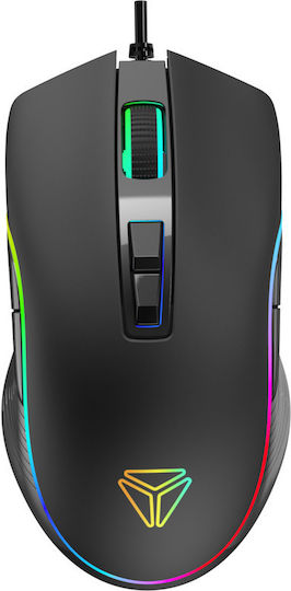 Yenkee YMS 3027BK Shadow RGB Геймърска Мишка 4800 DPI Черен