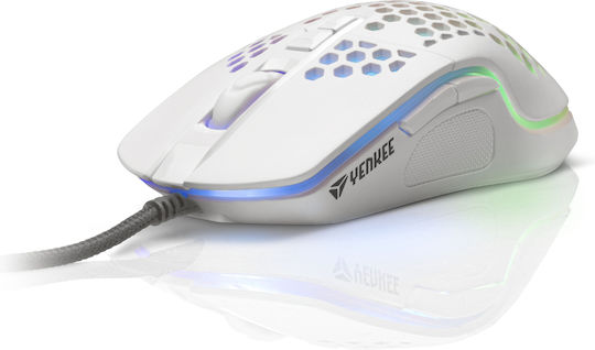 Yenkee Shotgun YMS 3030 RGB Gaming Ποντίκι 6400 DPI Λευκό