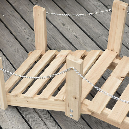Outsunny Διακοσμητική Γέφυρα Κήπου Ξύλινη 100x32x48 cm 100x32x48εκ. 844-327
