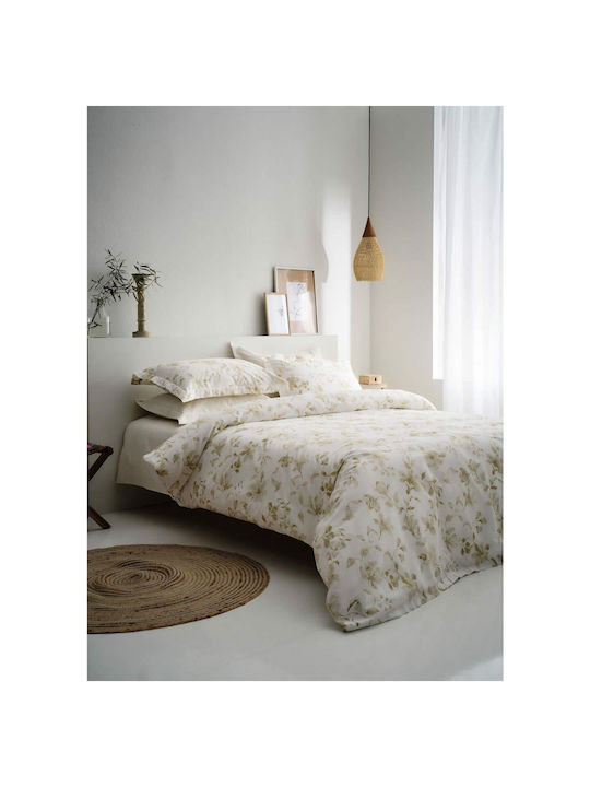 Vesta Home Rebecca 1 Κουβερλί Υπέρδιπλο Βαμβακοσατέν Λαδί 230x270cm