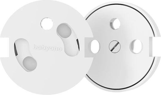 Babyono Capac de protecție pentru priză Montaj simplu din Plastic în Culoare Alb 6buc