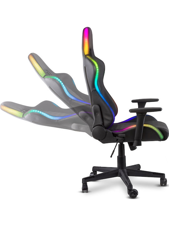 Yenkee YGC 300RGB Gaming Stuhl mit verstellbaren Armlehnen und RGB Beleuchtung Schwarz