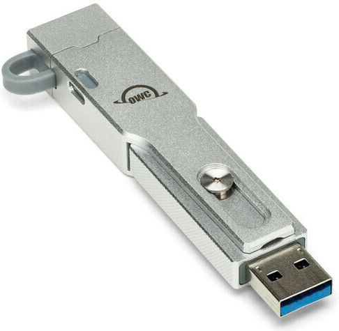OWC Envoy Pro Mini 1.0TB USB 3.2 SSD Стик с връзка USB-A & USB-C Сребрист