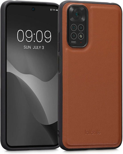 Kalibri Задна корица Кожа Оранжев (Redmi Note 11 / 11S 4G)
