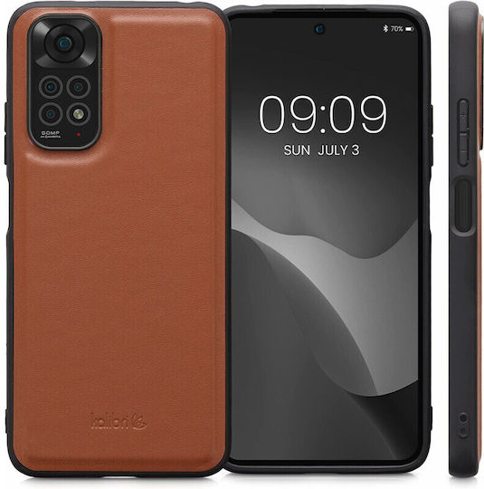 Kalibri Задна корица Кожа Оранжев (Redmi Note 11 / 11S 4G)
