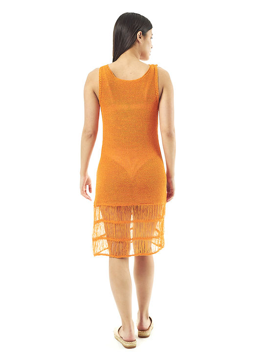 Verde Women's Dress Beachwear Orange