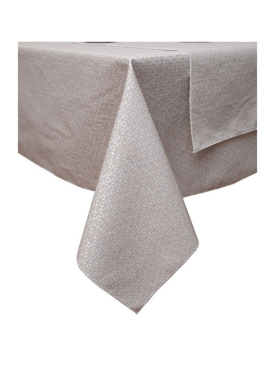 Viopros Κορίνα Cotton & Polyester Tablecloth Beige 140x180cm