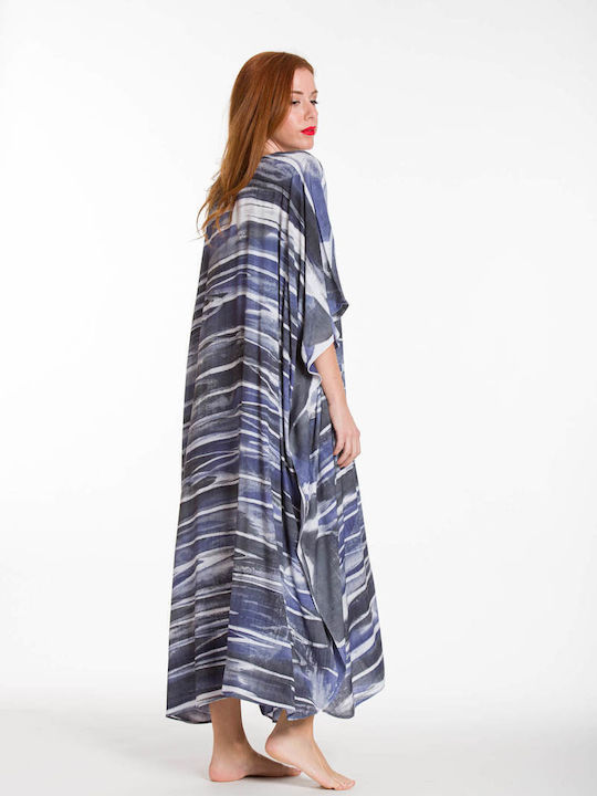 LONG OPAQUE CAFTAN TIE DYE