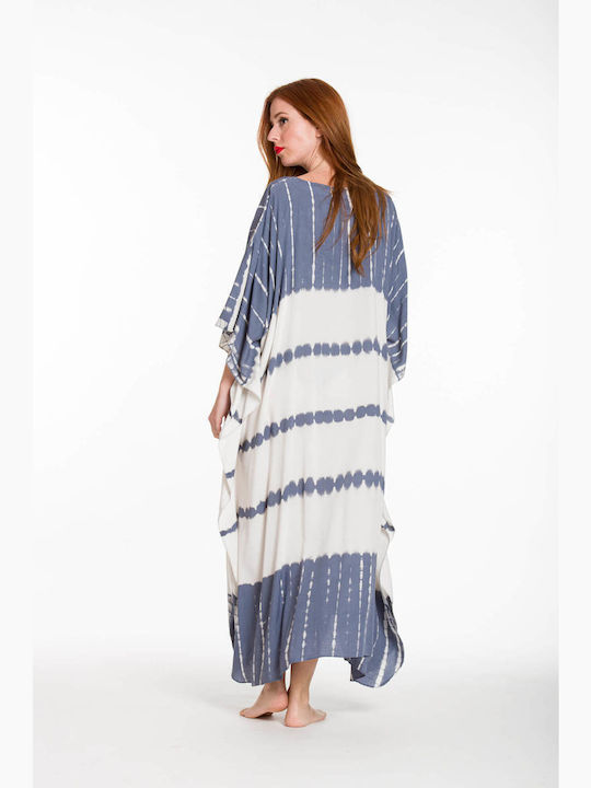 LONG OPAQUE CAFTAN TIE DYE