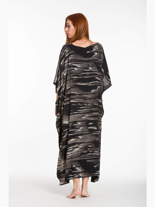 LONG OPAQUE CAFTAN TIE DYE