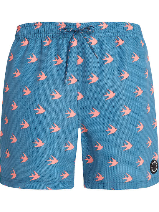 Herren Badebekleidung Shorts Blau mit Mustern