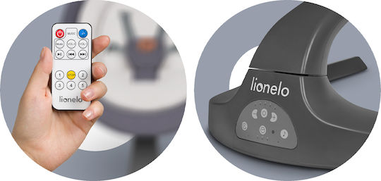 Lionelo Ηλεκτρικό Relax Μωρού Rina με Μουσική Γκρι για Παιδί έως 9kg