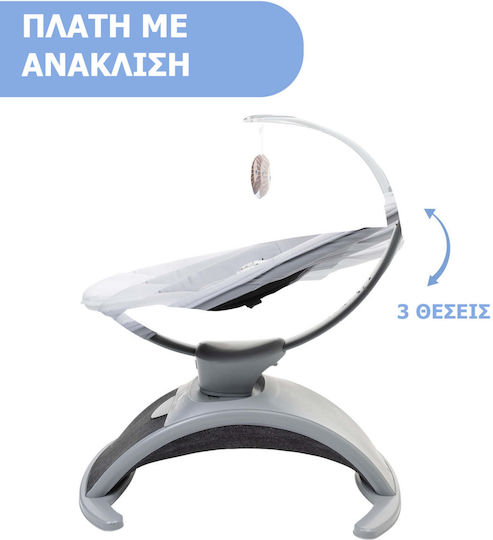 Chicco Electric Relax pentru Bebeluși Comfy Wave cu Muzică Gri pentru Copil până la 9kg