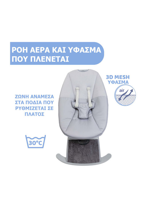 Chicco Ηλεκτρικό Relax Μωρού Comfy Wave με Μουσική Γκρι για Παιδί έως 9kg
