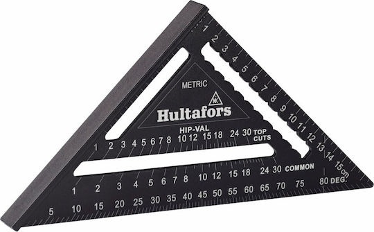 Hultafors Γωνιόμετρο Μαραγκών Αλουμινίου Μήκους 18εκ. με Μοιρογνωμόνιο