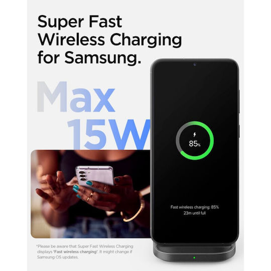 Spigen Ασύρματος Φορτιστής (Qi Pad) 15W Μαύρος (ArcField PF2201)
