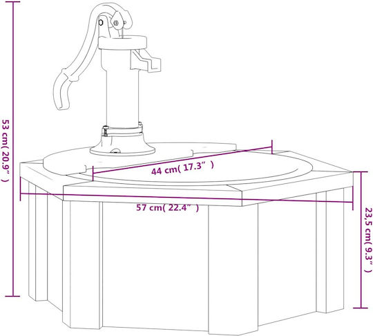 vidaXL 363335 Συντριβάνι 57x57x53cm