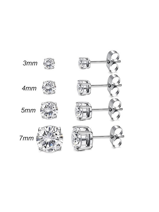 3mm Solitaire Simple Stud Earrings made of Silver 925