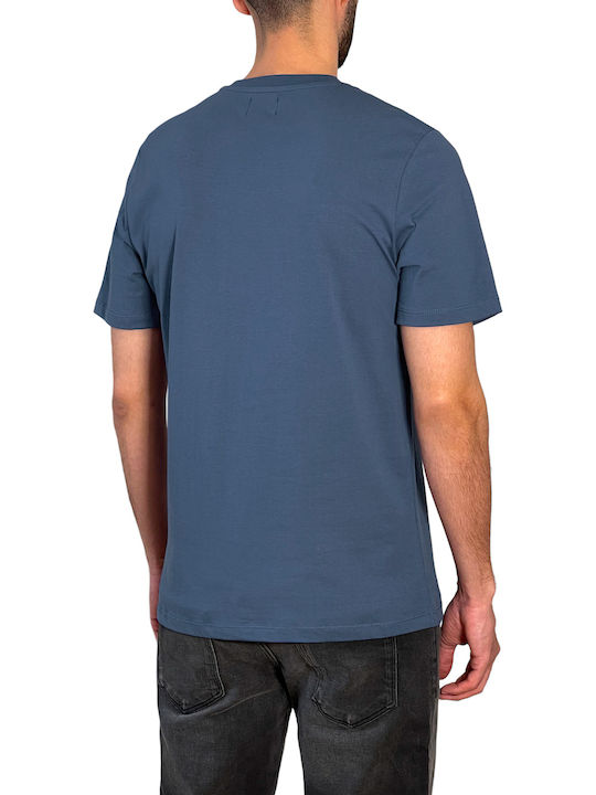 3Guys Herren T-Shirt Kurzarm Blau