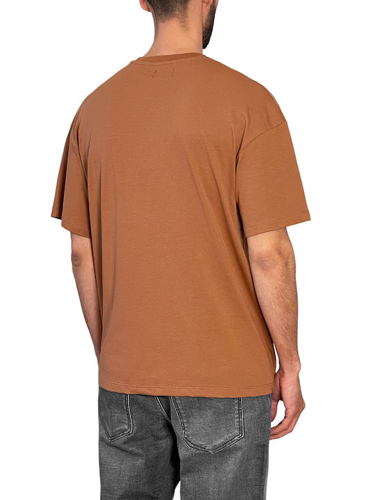 3Guys Men's Short Sleeve T-shirt Brown