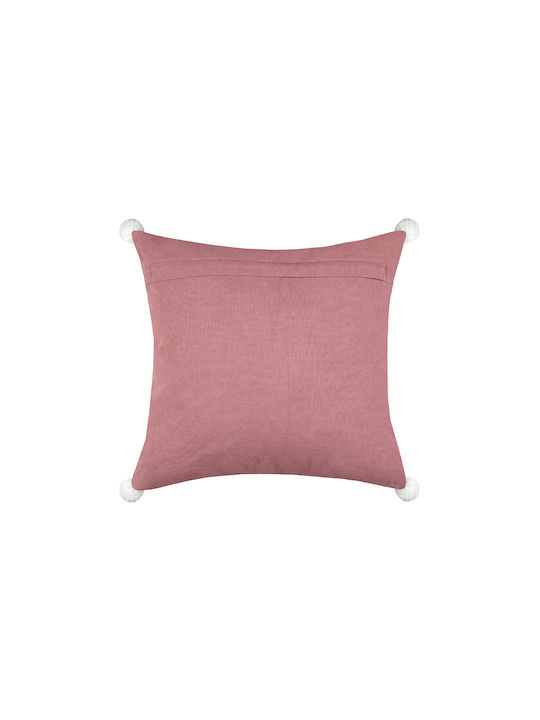 Sofa Cushion S-F Magnolia 100% Cotton Pink 45x45cm