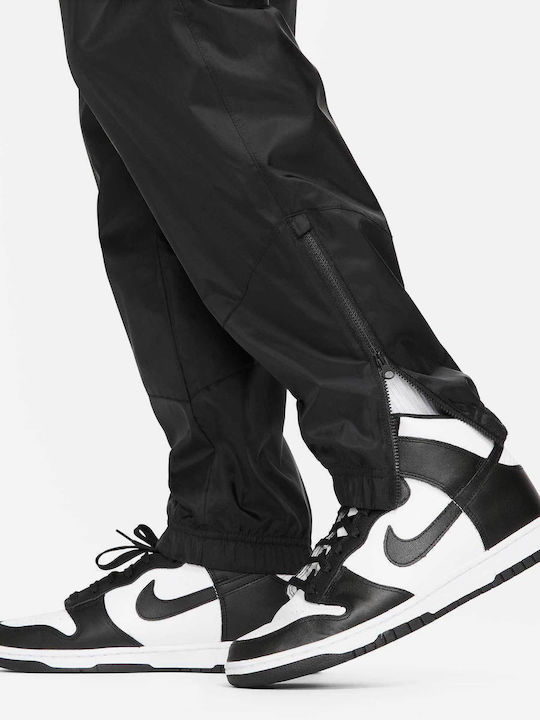 Windrunner Woven Lined Pants Jogginghose Glänzend mit Gummizug Schwarz