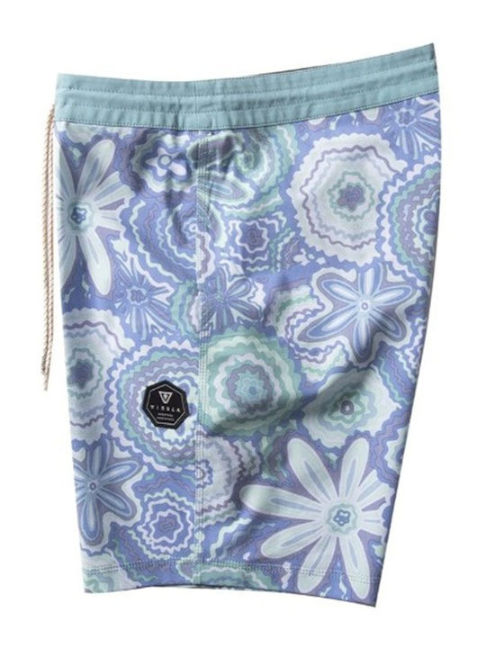 Men's Swimwear Shorts Light Blue with Prints